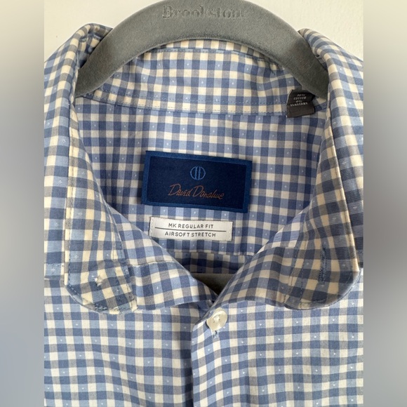 David Donahue Blue and White Dress Shirt - Picture 2 of 2
